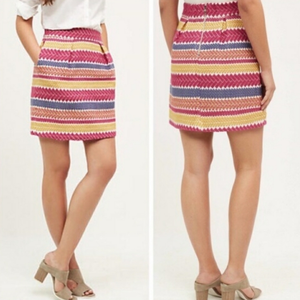 Nomad by Morgan Carper Jacquard Mini Skirt Medium